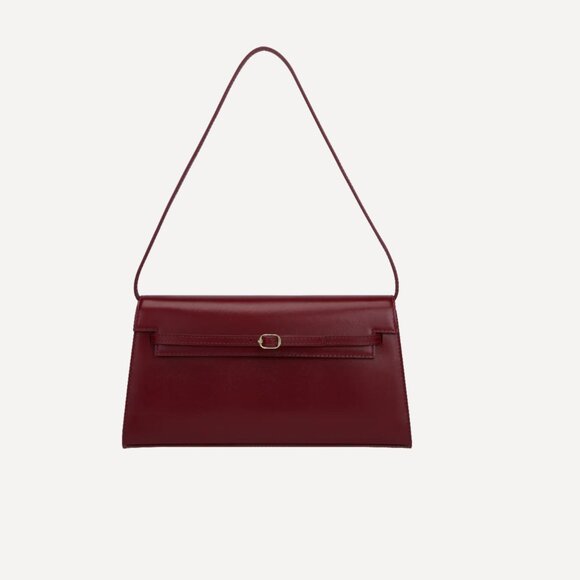 Verafied NY Dark Cherry Shoulder Bag with Adjustable and Removable Strap - Picture 2 of 7